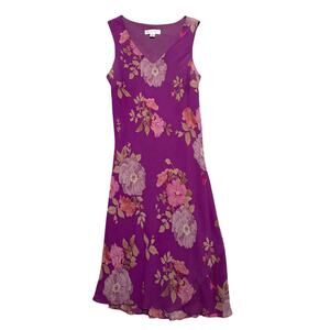 Vintage Purple Floral Dress